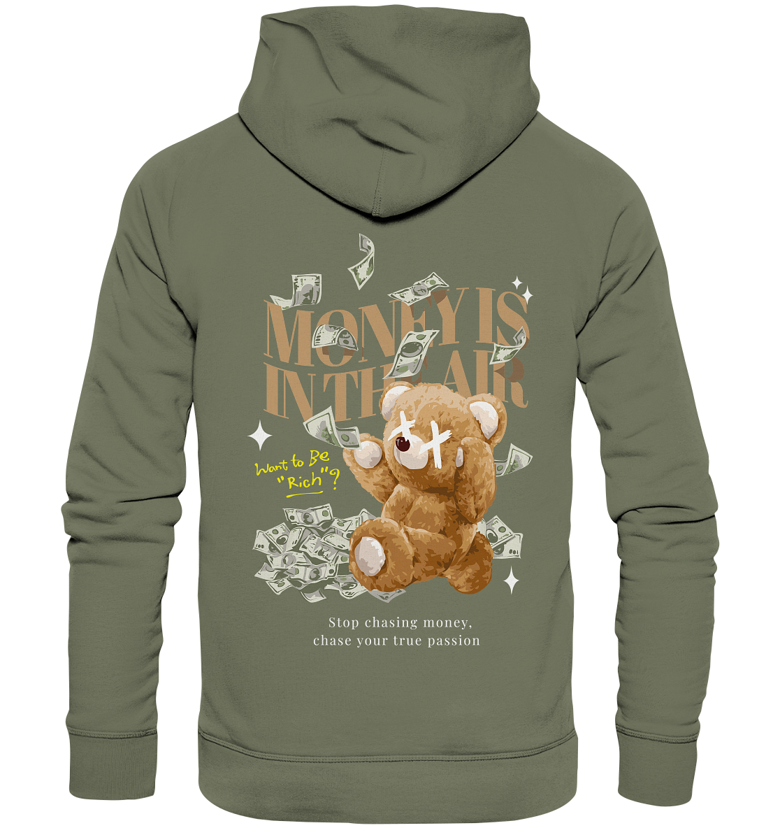 "Money is in the Air" Bär Streetsytle - Premium Unisex Hoodie