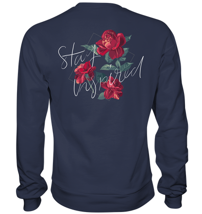 "Stay Inspired" Blumen Streetstyle - Premium Sweatshirt