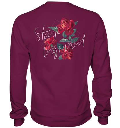 "Stay Inspired" Blumen Streetstyle - Premium Sweatshirt