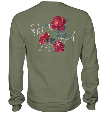 "Stay Inspired" Blumen Streetstyle - Premium Sweatshirt