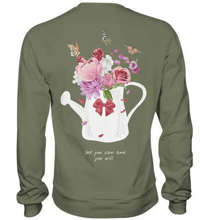 "Yes you can" Blumen Streetstyle - Premium Sweatshirt