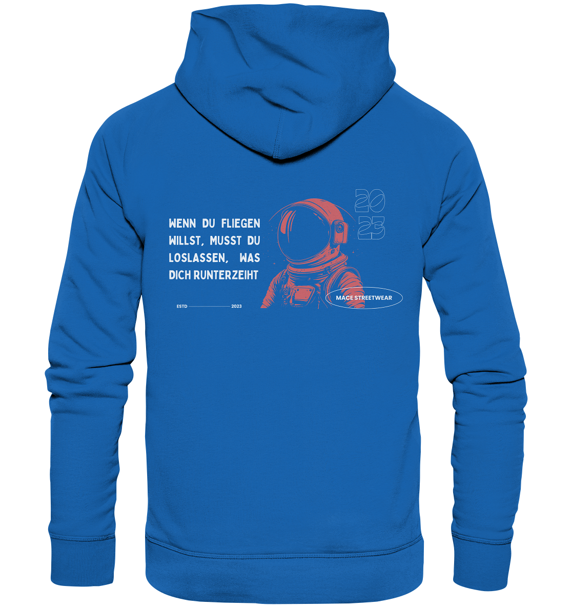 "Wenn du fliegen willst" Mace Optimismus - Premium Unisex Hoodie