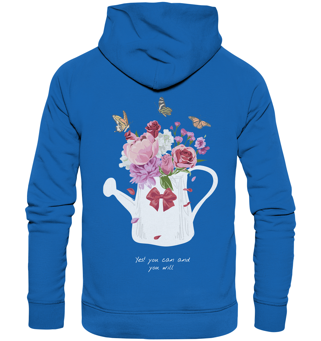 "Yes you can" Blumen Streetstyle - Premium Unisex Hoodie