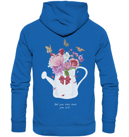 "Yes you can" Blumen Streetstyle - Premium Unisex Hoodie