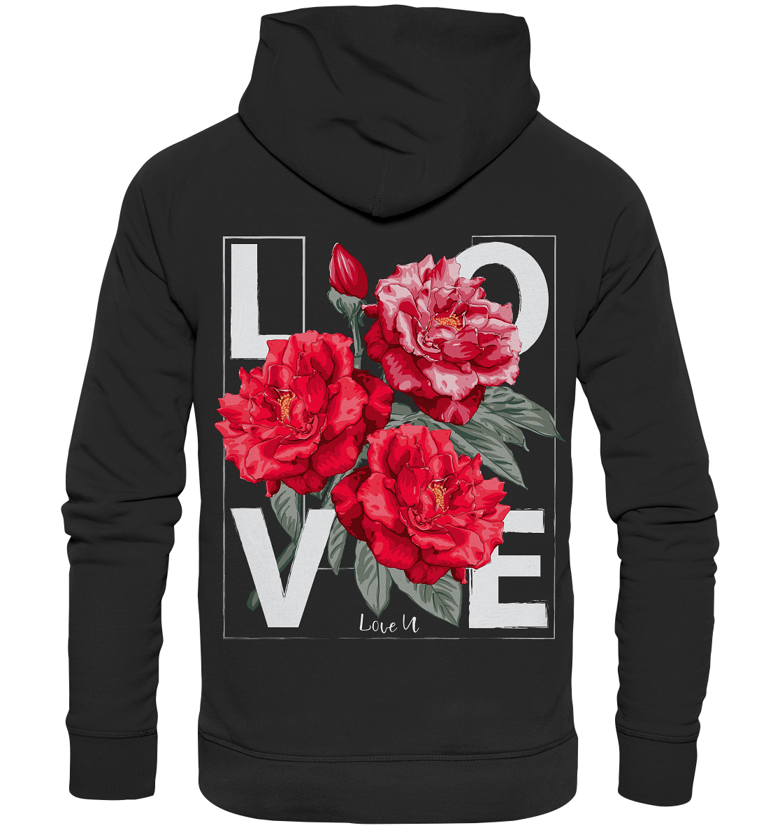 "Love You" Blumen Streetstyle - Premium Unisex Hoodie