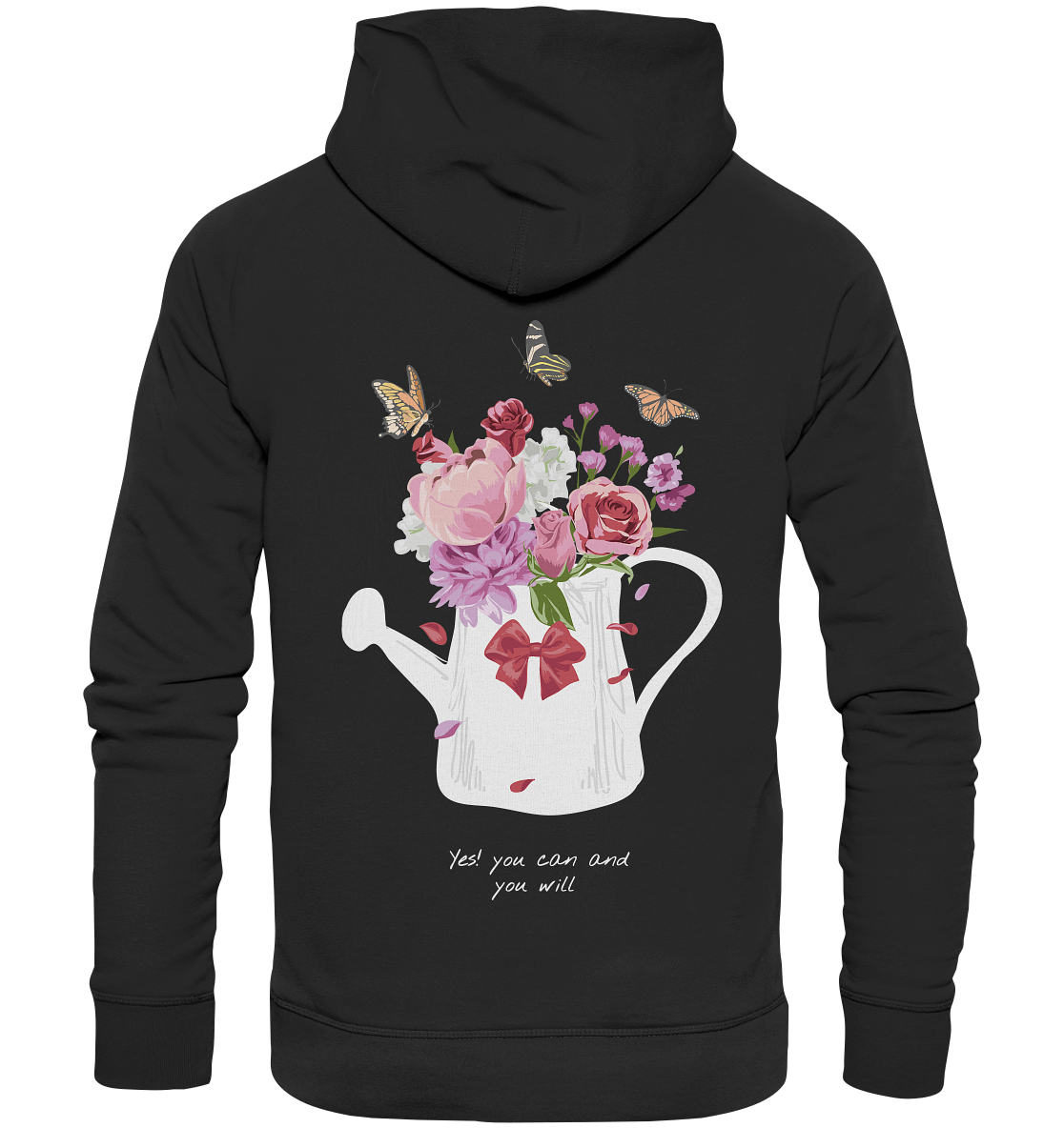 "Yes you can" Blumen Streetstyle - Premium Unisex Hoodie