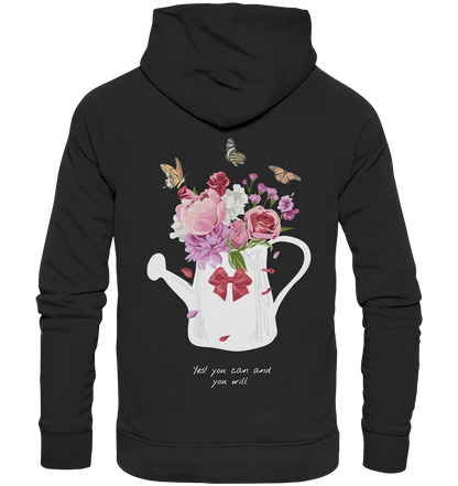 "Yes you can" Blumen Streetstyle - Premium Unisex Hoodie