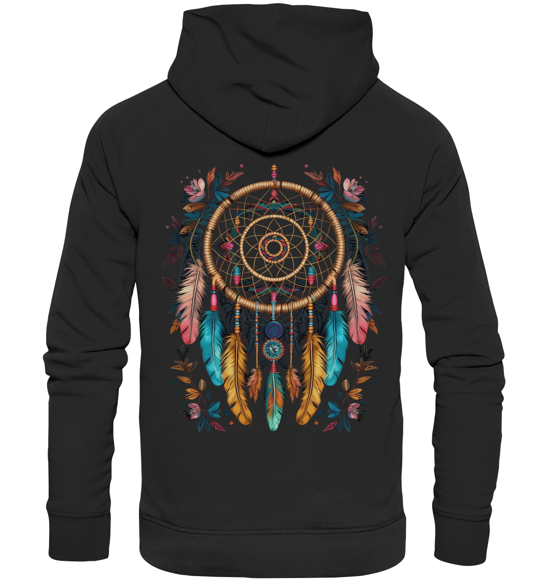 "Blumen umrandet" Traumfänger - Premium Unisex Hoodie