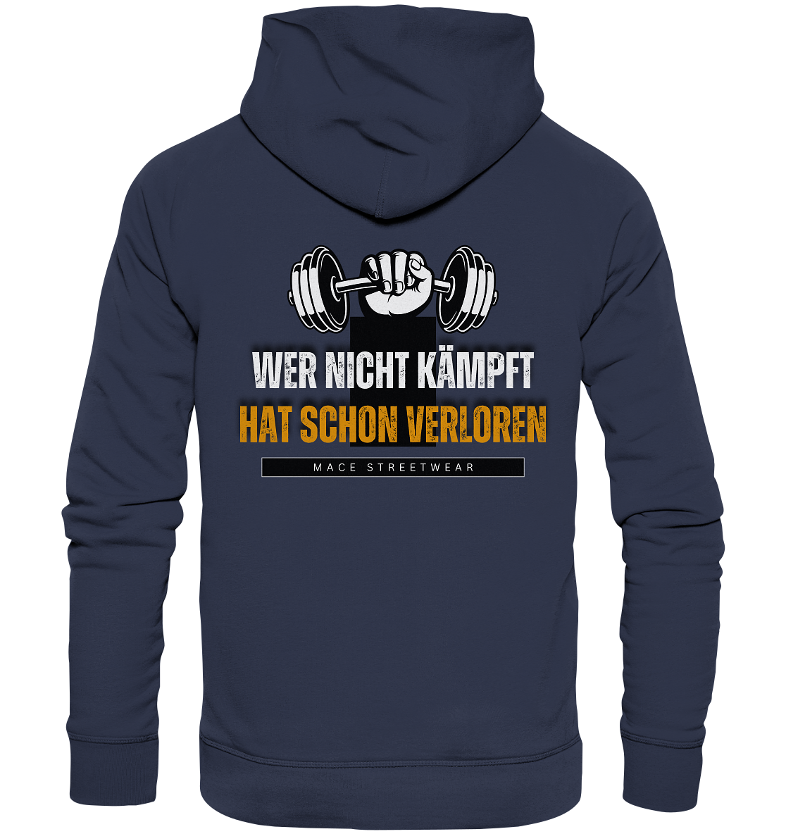 "Wer nicht kämpft" Mace Optimismus - Premium Unisex Hoodie