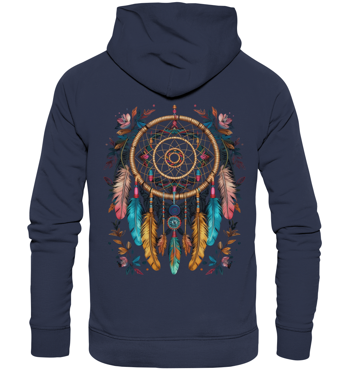 "Blumen umrandet" Traumfänger - Premium Unisex Hoodie