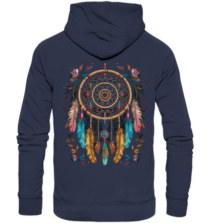 "Blumen umrandet" Traumfänger - Premium Unisex Hoodie