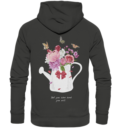 "Yes you can" Blumen Streetstyle - Premium Unisex Hoodie