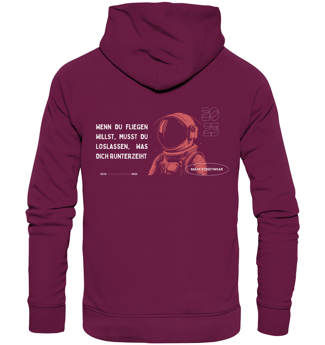 "Wenn du fliegen willst" Mace Optimismus - Premium Unisex Hoodie