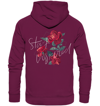 "Stay Inspired" Blumen Streetstyle - Premium Unisex Hoodie