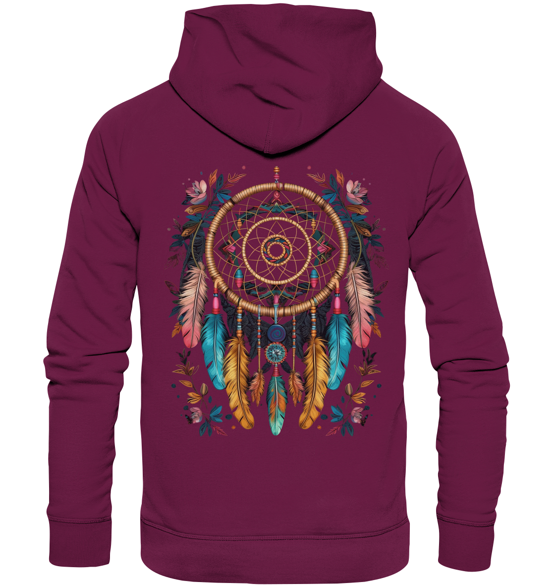 "Blumen umrandet" Traumfänger - Premium Unisex Hoodie