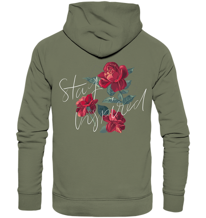 "Stay Inspired" Blumen Streetstyle - Premium Unisex Hoodie