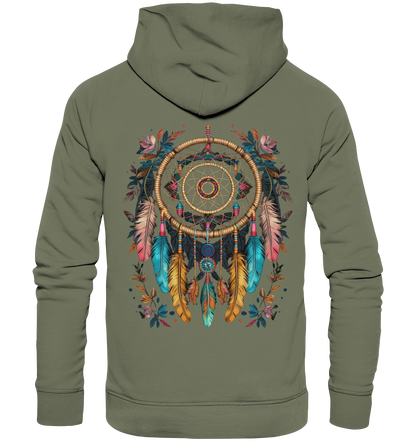 "Blumen umrandet" Traumfänger - Premium Unisex Hoodie