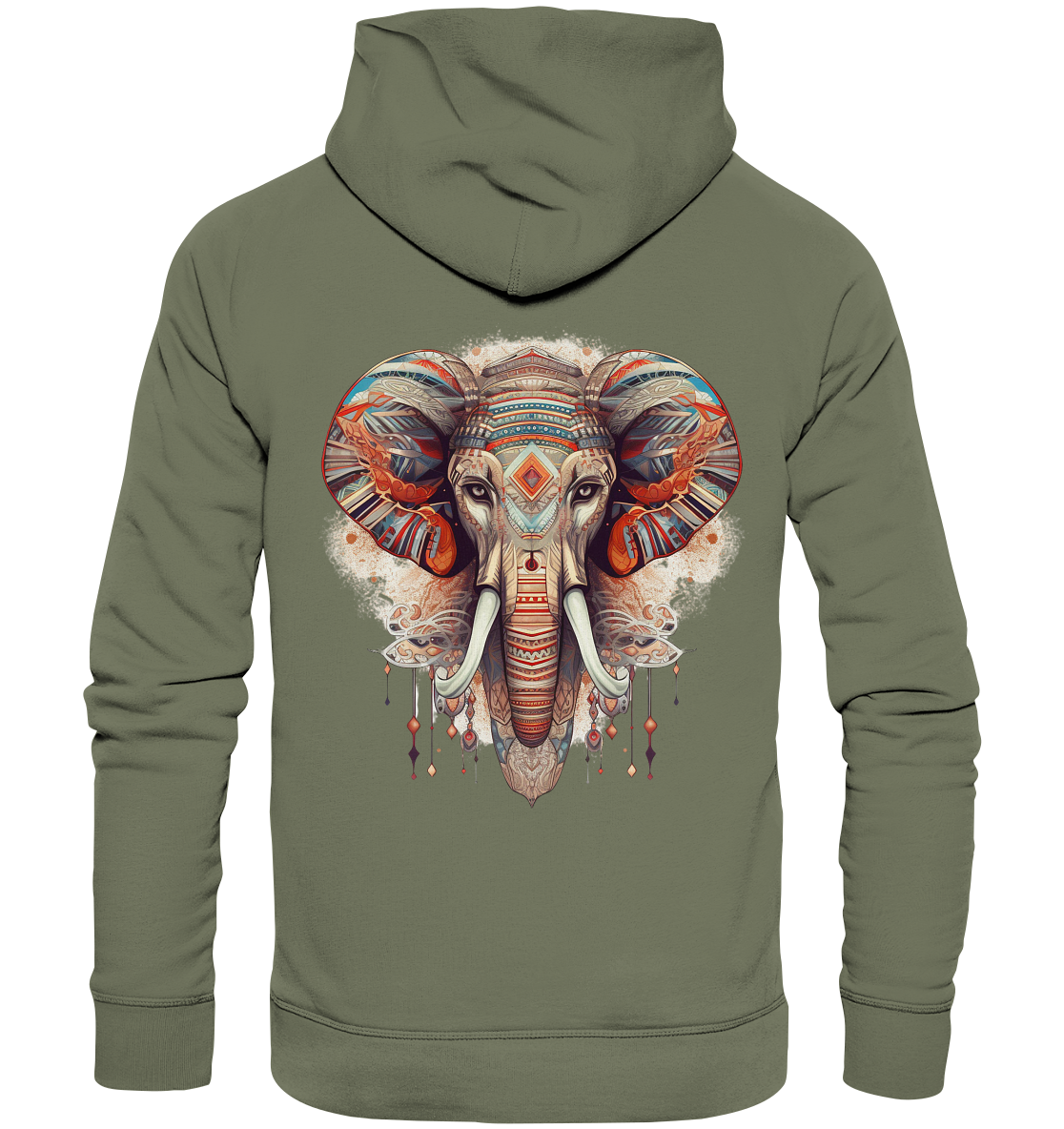 "Elefant-größen Ohr" Tiertotems - Premium Unisex Hoodie