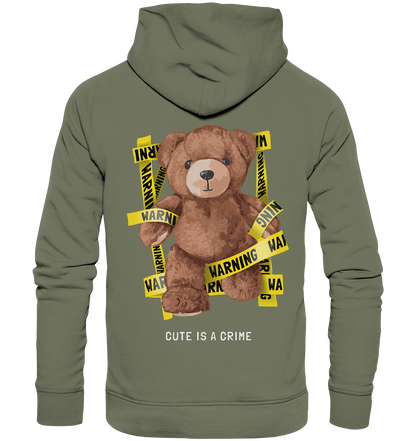 "Cute is a Crime" Bär Streetstyle - Premium Unisex Hoodie