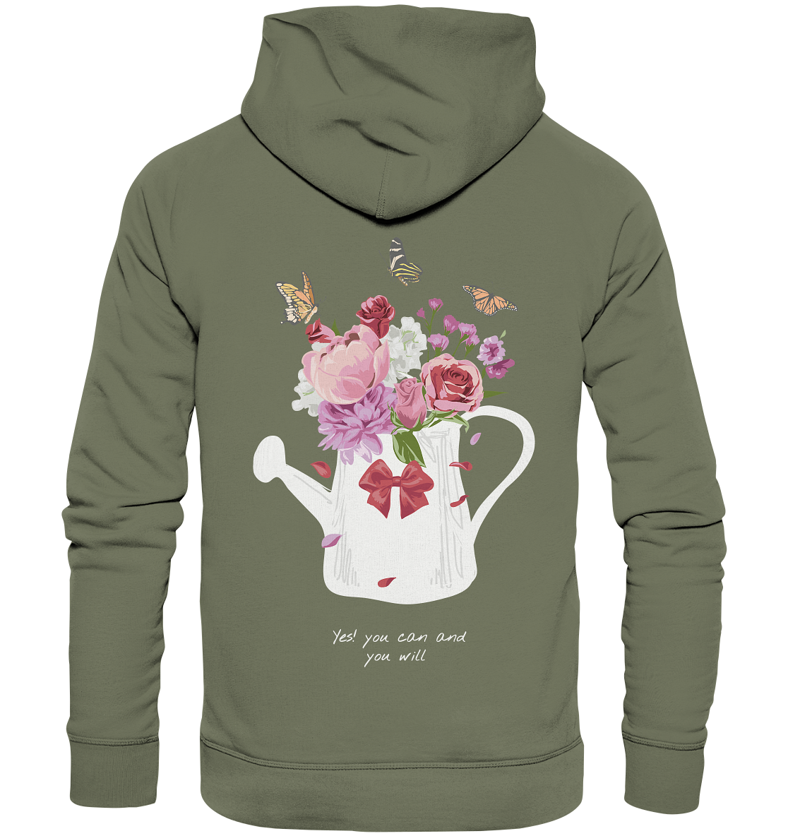 "Yes you can" Blumen Streetstyle - Premium Unisex Hoodie