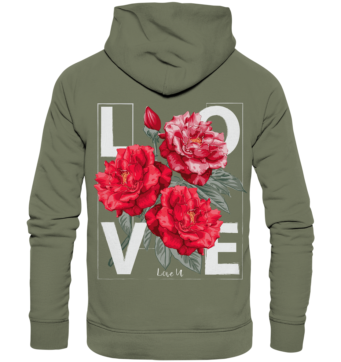 "Love You" Blumen Streetstyle - Premium Unisex Hoodie