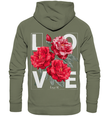 "Love You" Blumen Streetstyle - Premium Unisex Hoodie