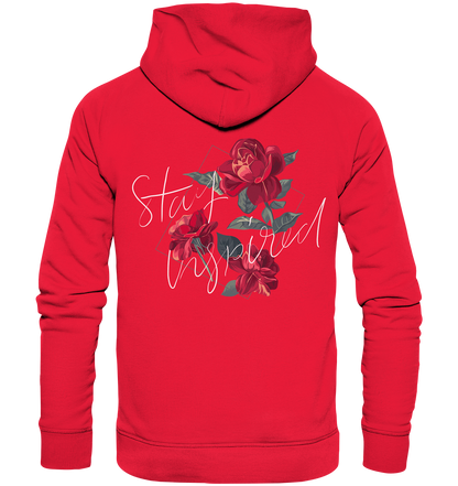 "Stay Inspired" Blumen Streetstyle - Premium Unisex Hoodie