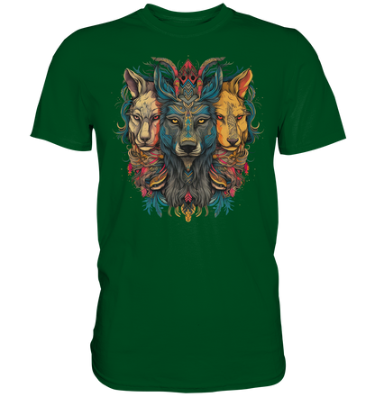 "3 Löwen" Tiertotems - Premium Shirt