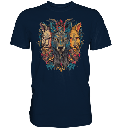 "3 Löwen" Tiertotems - Premium Shirt