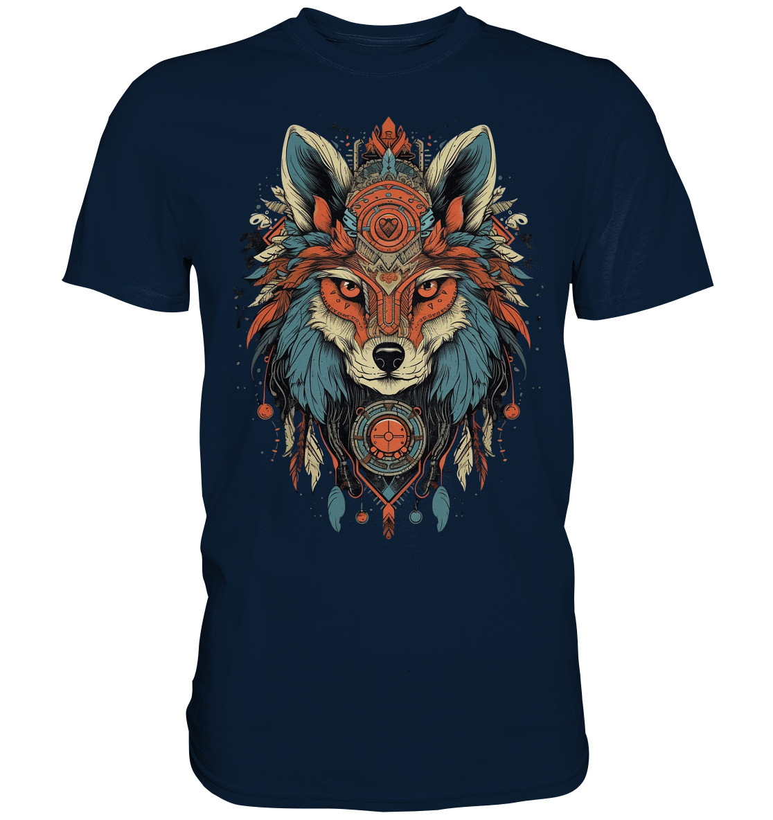 "Seriöse Fuchs" Tiertotems - Premium Shirt