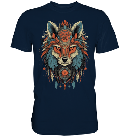 "Seriöse Fuchs" Tiertotems - Premium Shirt