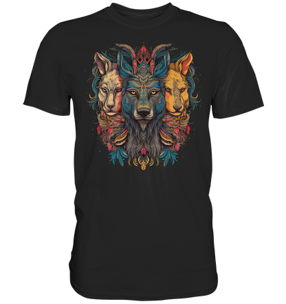 "3 Löwen" Tiertotems - Premium Shirt