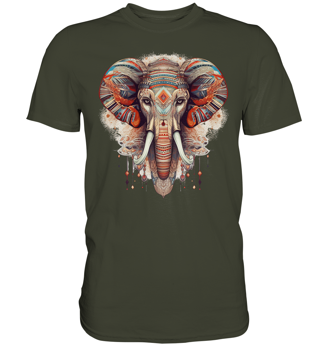 "Elefant-größen Ohr" Tiertotems - Premium Shirt