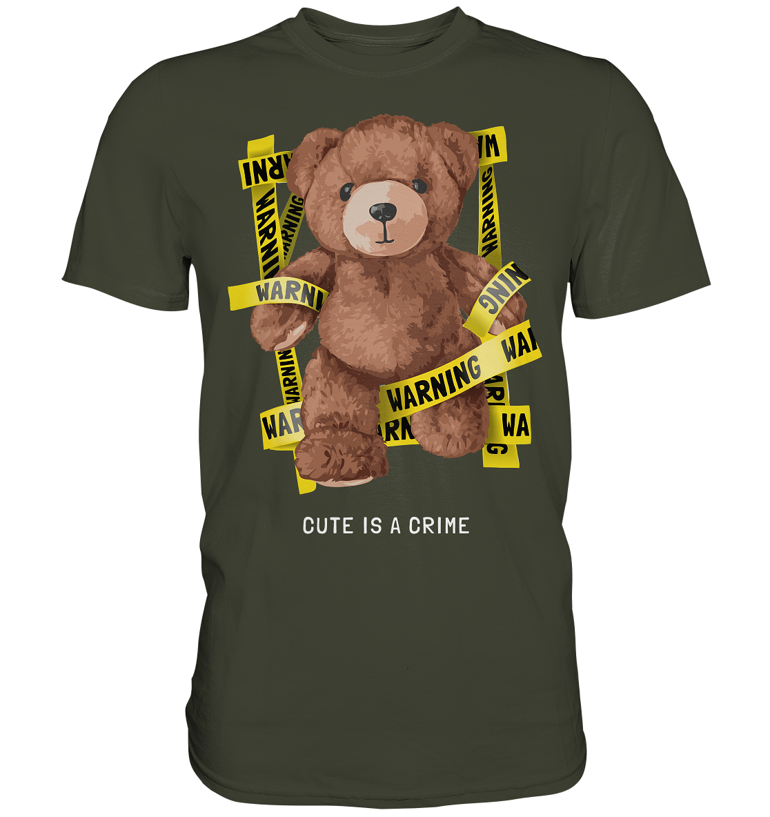 "Cute is a Crime" Bär Streetstyle - Premium Shirt