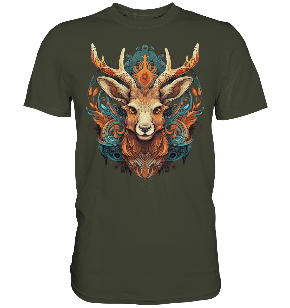 "Hirsch Bunt" Tiertotems - Premium Shirt