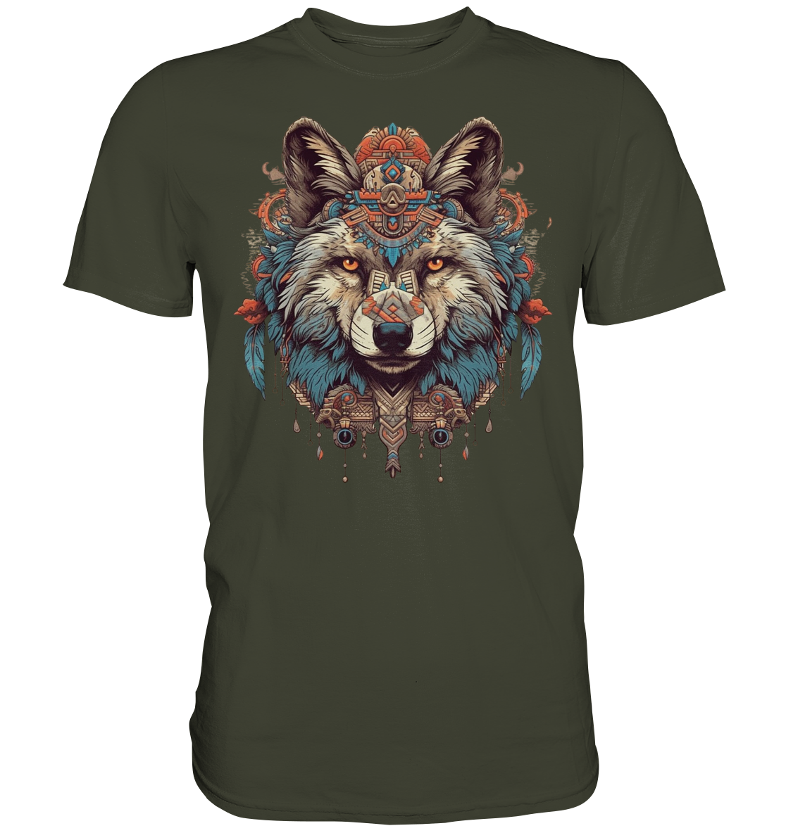 "Wolf" Tiertotems - Premium Shirt