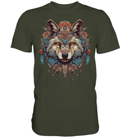 "Wolf" Tiertotems - Premium Shirt