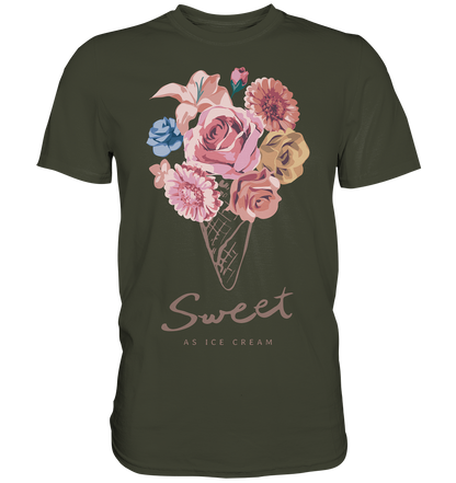 "Eiscreme" Blumen Streetstyle - Premium Shirt