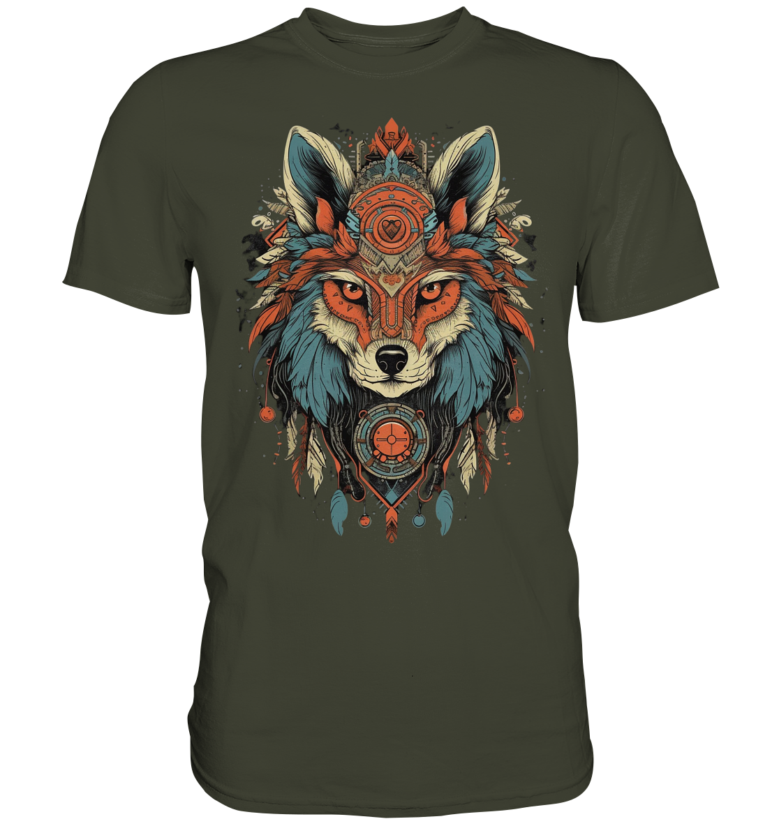 "Seriöse Fuchs" Tiertotems - Premium Shirt