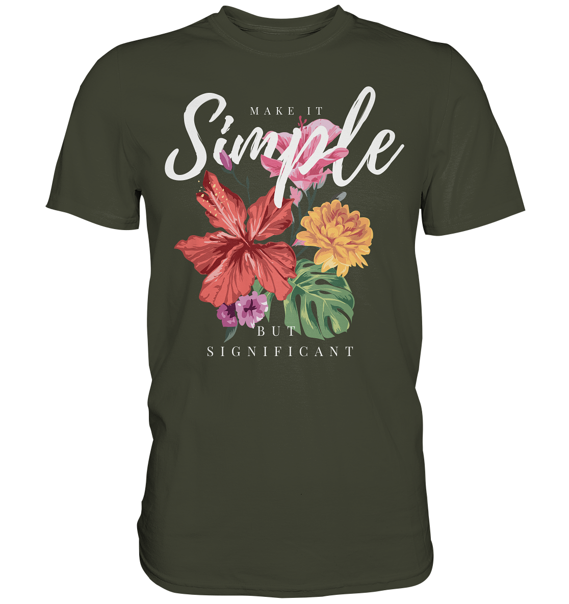 "Make it Simple" Blumen Streetstyle - Premium Shirt