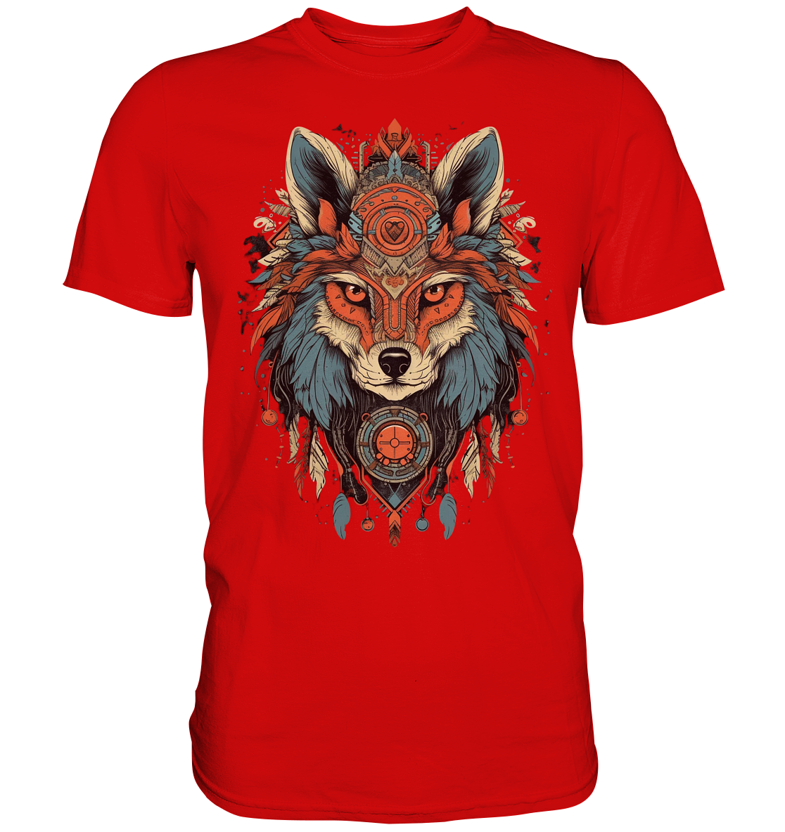 "Seriöse Fuchs" Tiertotems - Premium Shirt