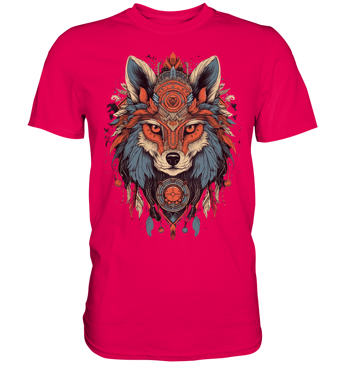 "Seriöse Fuchs" Tiertotems - Premium Shirt