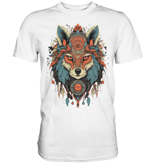 "Seriöse Fuchs" Tiertotems - Premium Shirt