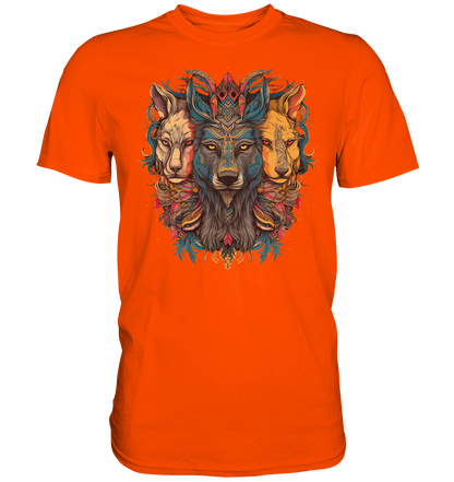 "3 Löwen" Tiertotems - Premium Shirt