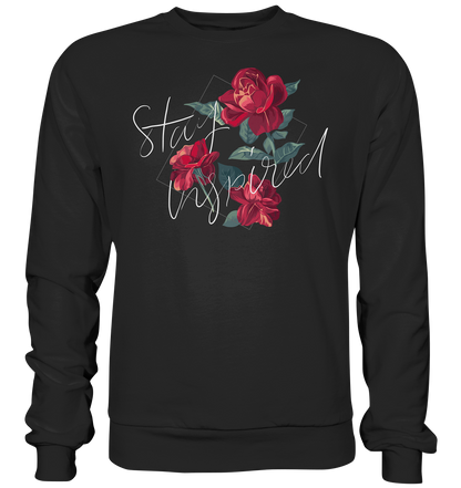 "Stay Inspired" Blumen Streetstyle - Premium Sweatshirt