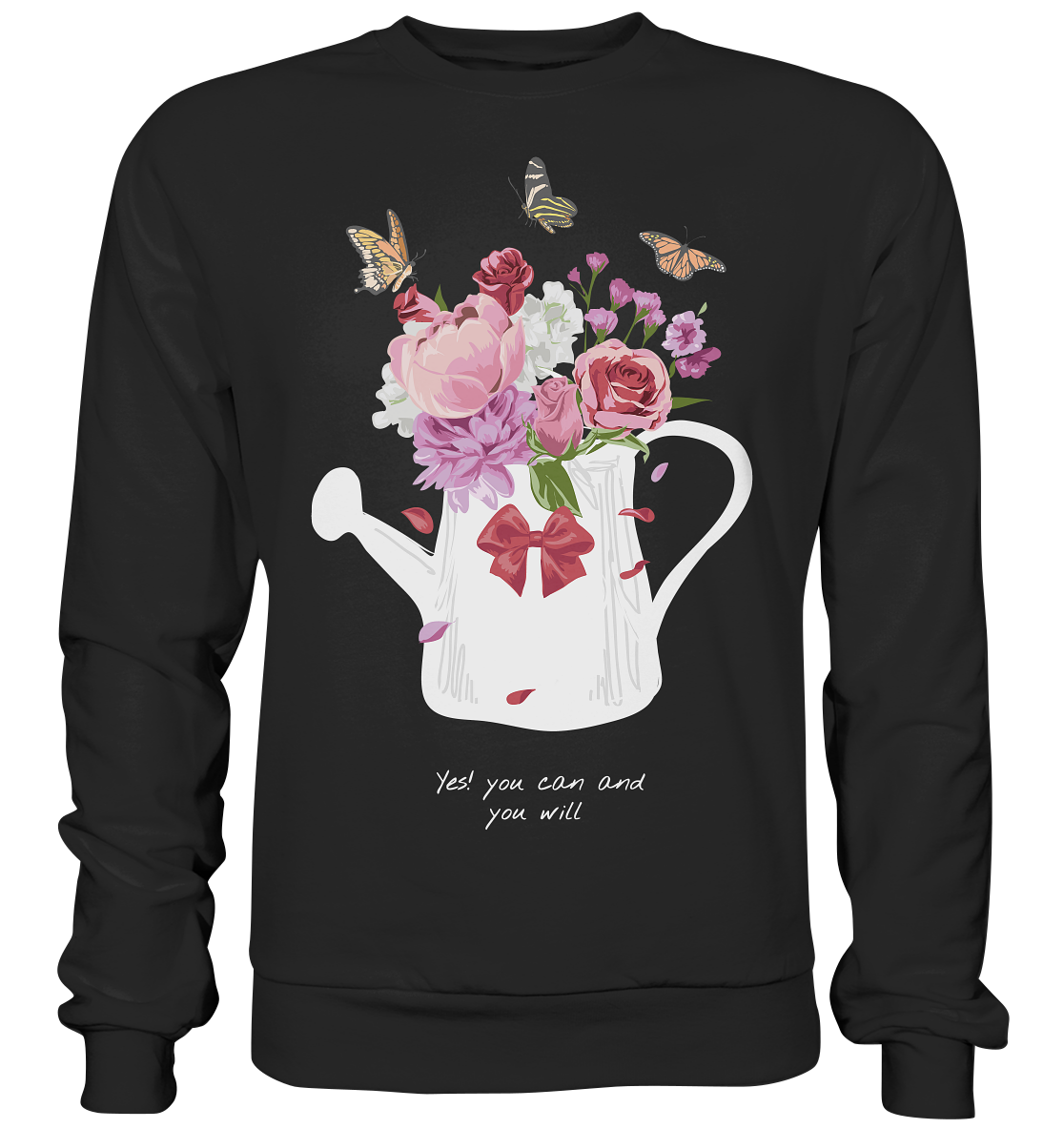 "Yes you can" Blumen Streetstyle - Premium Sweatshirt