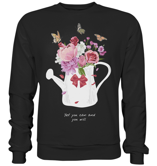 "Yes you can" Blumen Streetstyle - Premium Sweatshirt