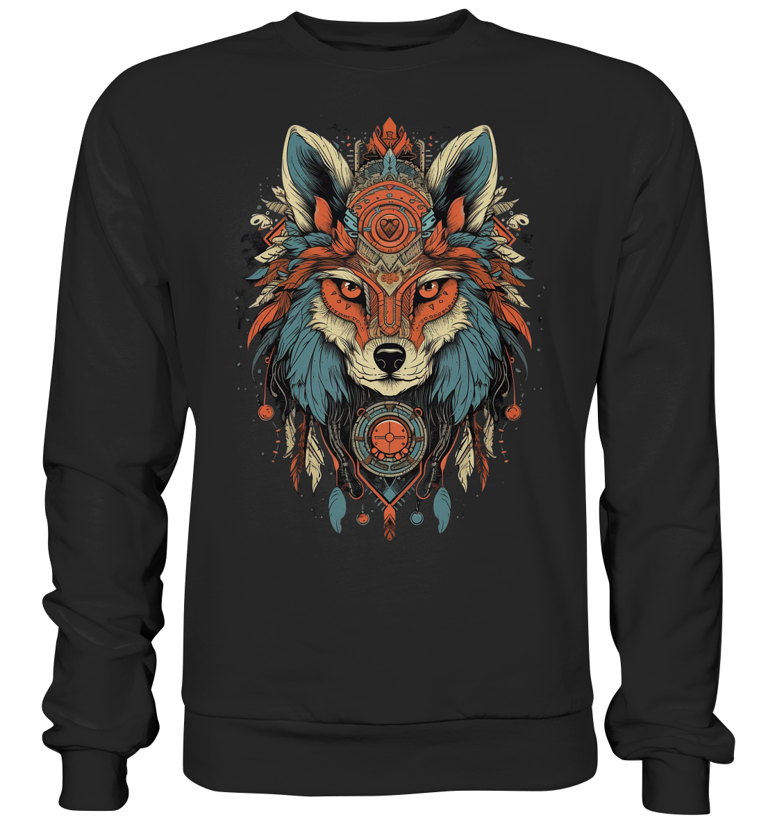 "Seriöse Fuchs" Tiertotems - Premium Sweatshirt