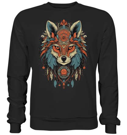 "Seriöse Fuchs" Tiertotems - Premium Sweatshirt