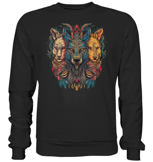 "3 Löwen" Tiertotems - Premium Sweatshirt